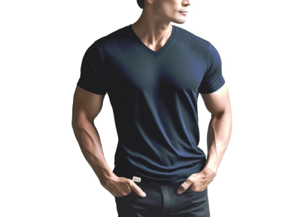 ティンバーホーム メンズ 無地 半袖 Tシャツ ボディフィット ワイルド ジャージー生地 - Image 3